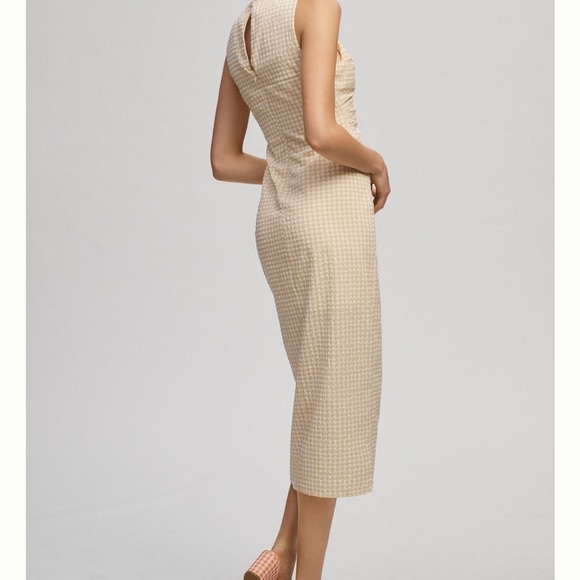 Maeve Anthropologie Rushed Gingham Dress Size 12 NWT Yellow - Picture 2 of 16